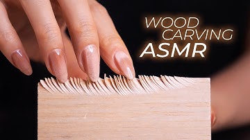 ASMR Carving Wood Like Butter | Satisfying Wood Carving, Tapping, Scratching for Sleep (No Talking)