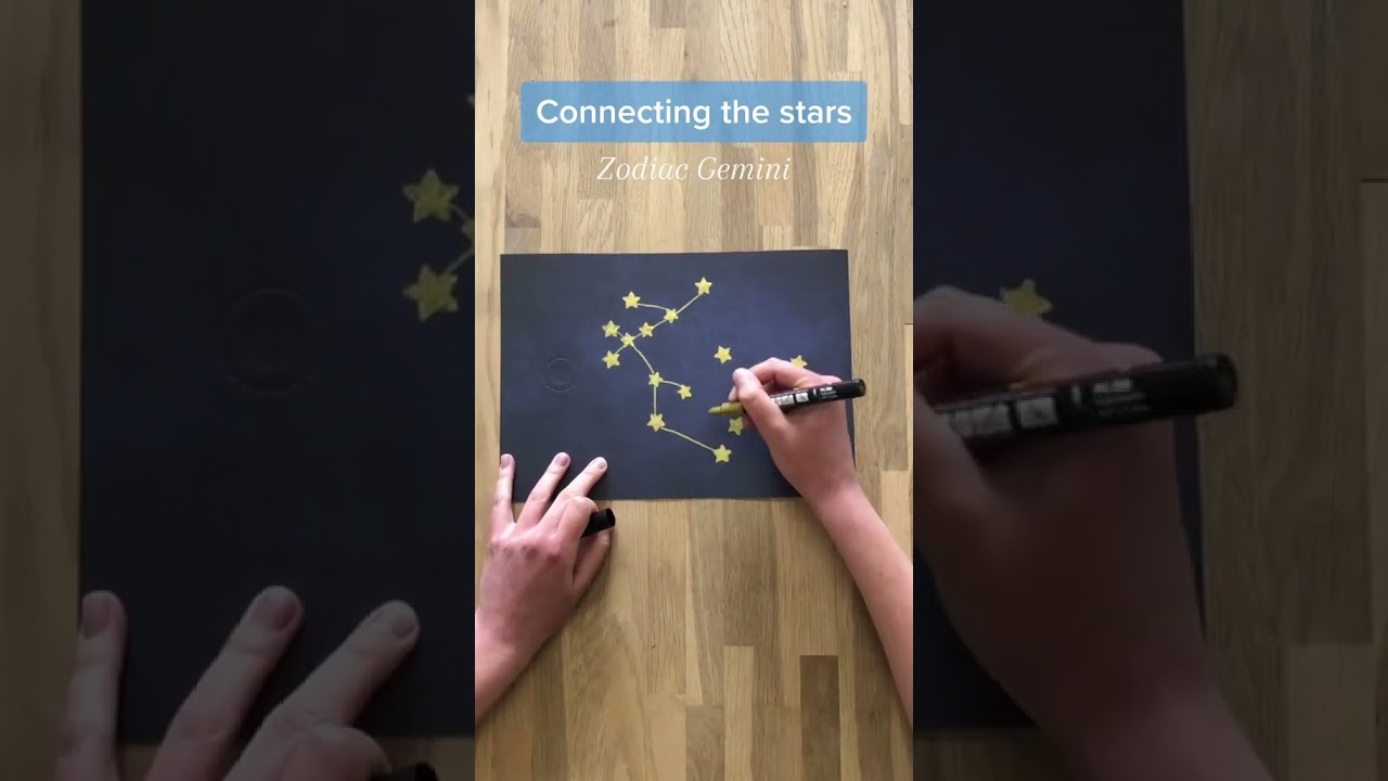 Grab some paper and a pen! Connect the stars and draw the constellation Gemini with us ♊
