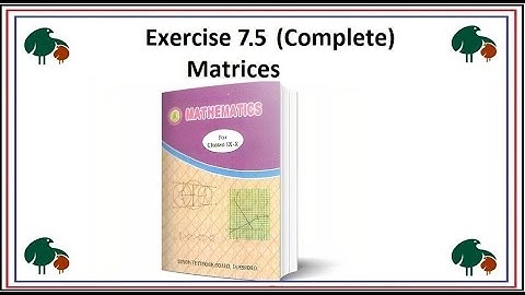 Mathematics Sindh Board Exercise 7.5 Complete