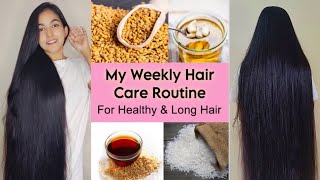 চুলের সাপ্তাহিক পরিচর্যা || My Weekly Hair Care Routine for Healthy & Long Hair 💝 screenshot 5