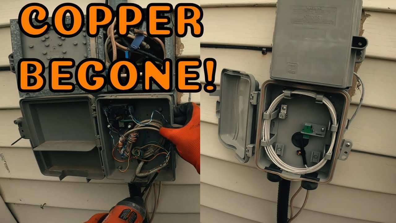 AERIAL FIBER OPTIC DROP+COPPER DROP REMOVAL - YouTube