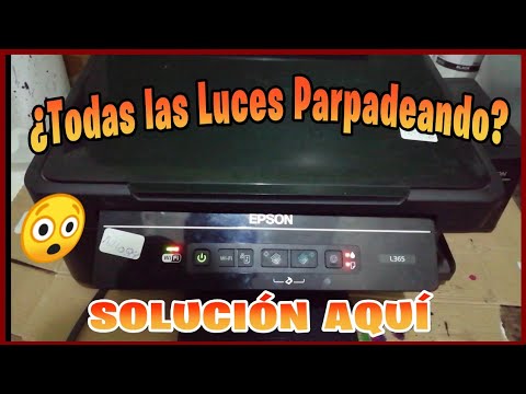 Error I Parpadea luz de tinta y Papel Epson L220,L355, L380,L365, L395,  L575 - YouTube