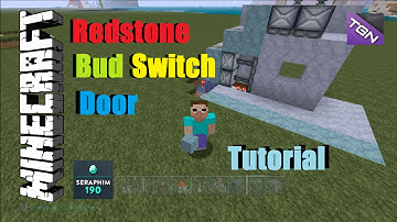 Minecraft : Redstone Bud Switch Door (Tutorial) Episode: 205