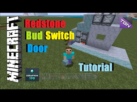 Minecraft : Redstone Bud Switch Door (Tutorial) Episode: 205