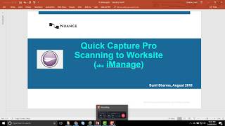 Scan to iManage Worksite using Nuance Quick Capture Pro