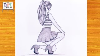 رسم | رسم بنات | Drawing | رسم سهل | رسم فتاة بطريقة سهلة خطوة بخطوة | Drawing Girl