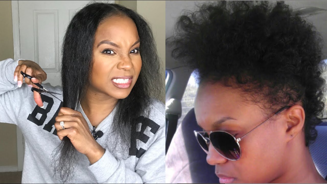 Cutting My Damaged Natural Hair Myself Youtube