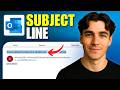 How to Edit Subject Line in Outlook Classic (Tutorial 2026)