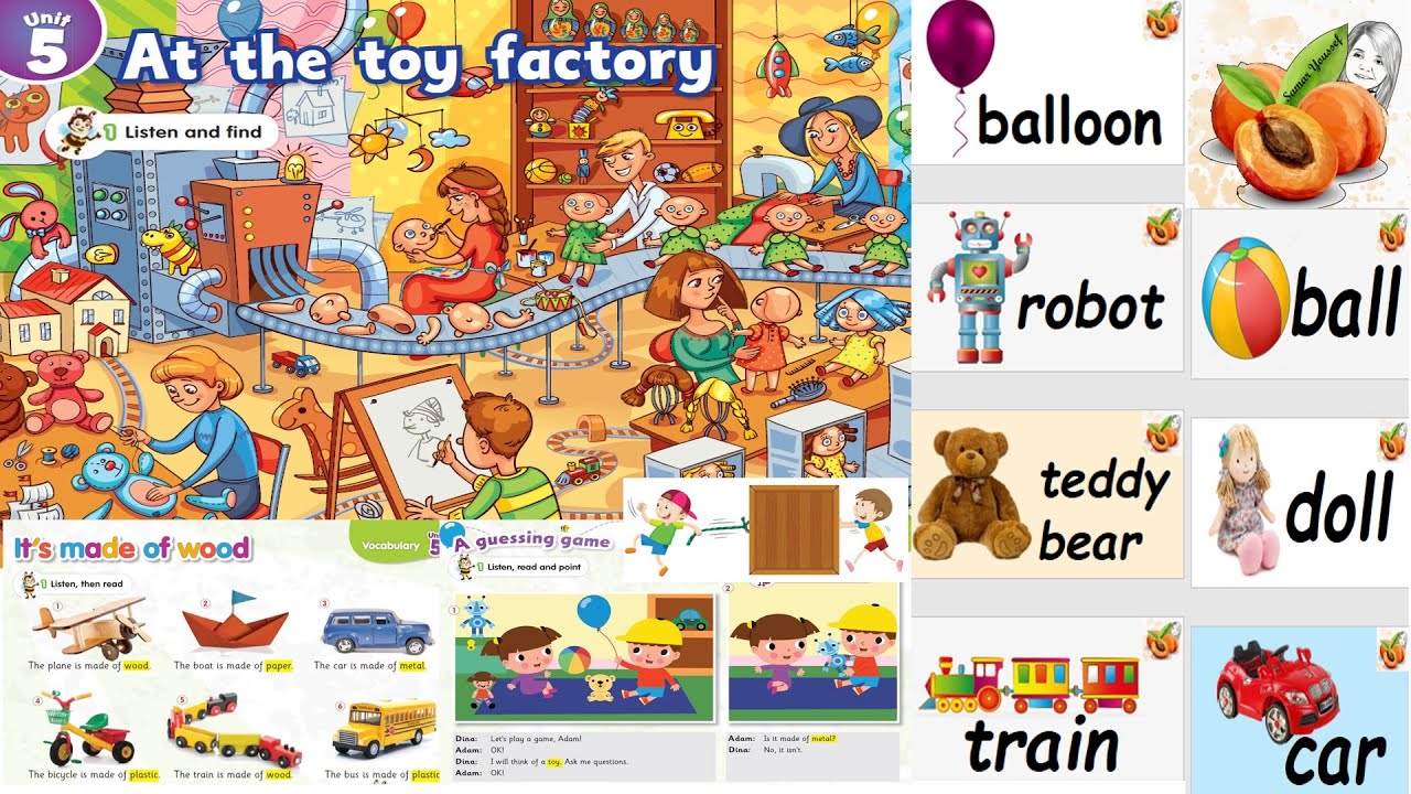 CONNECT PLUS for kg 1 Unit5 At the toy factory⚽️🧸🚘🚀 Teacher's guide & audio نصوص استماع ودليل المعلم
