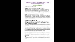 Class 6: Ch-12 Grassroots Democracy -- Part 3 : Local Government in Urban Areas | New Sst Solutions