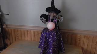Animated Talking Halloween Fortune Teller Witch With Crystal Ball