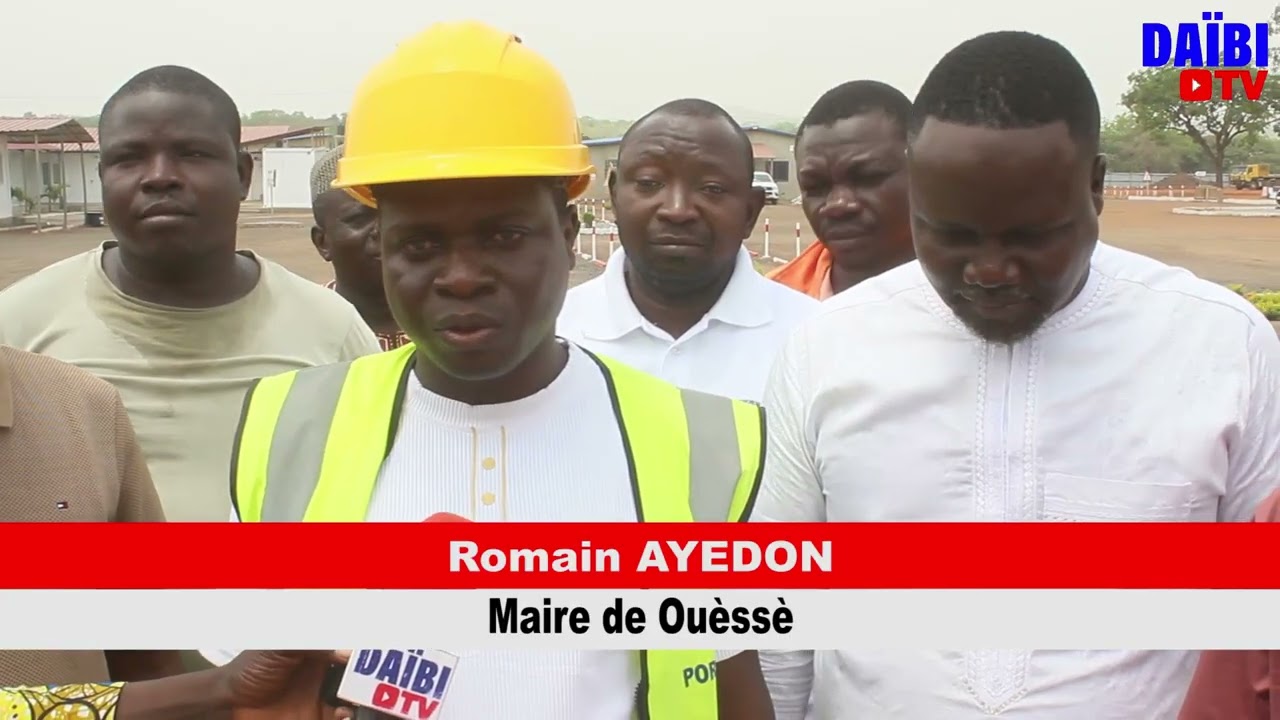 Le maire Romain AYEDON et son équipe s'imprègnent de l'évolution des travaux de construction d route