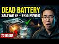A Dead Car Battery + Saltwater = Free Electricity for 72 Hours. Try It Tonight.