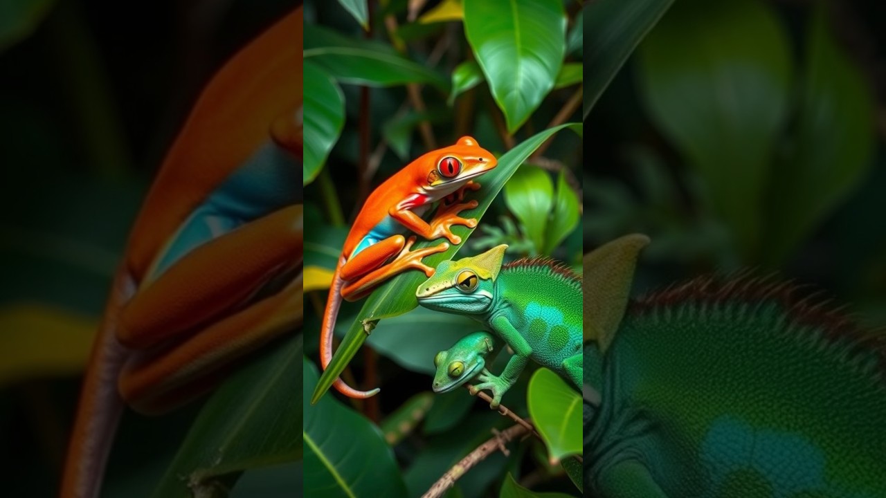 Frog Merges With Chameleon 