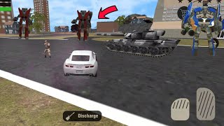 Real Gangster Crime (Jeep Car on Army Base) Army Tank Attack Robot Car - Android Gameplay HD screenshot 5
