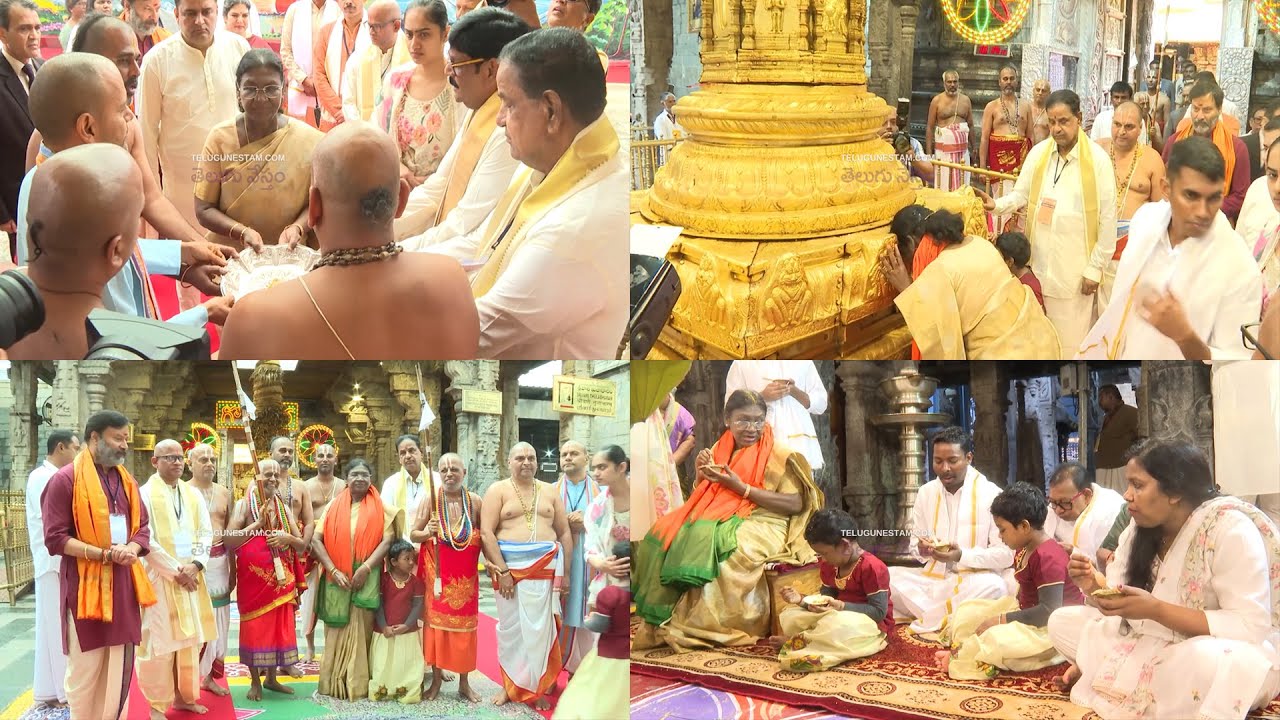 President Shri Droupadi Murmu Prays At Tirumala Temple Complete Video