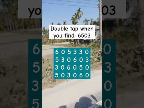 Observation Visual Test: 5 Seconds ForYou To Spot 6503. Try Your Skills! #search #puzzle #shorts