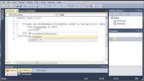 Visual Basic Tutorial - 86 - Dates