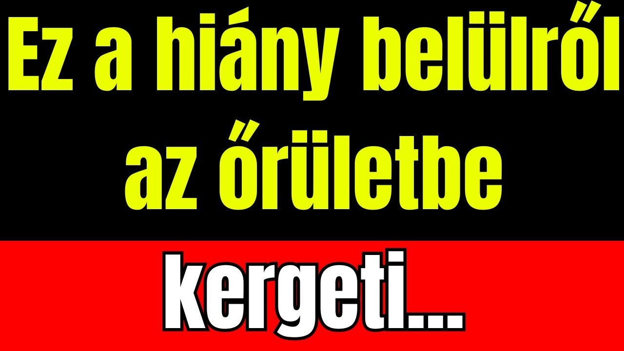 Csak a hiányodat fogja érezni... Amikor rájön, hogy a jelenléted már nincs ott...