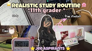 Study routine 💗⭐ *realistic* ll as a 11th grader student pcm student 🎀