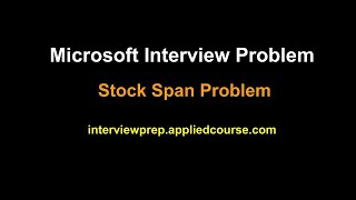 Stock Span Problem