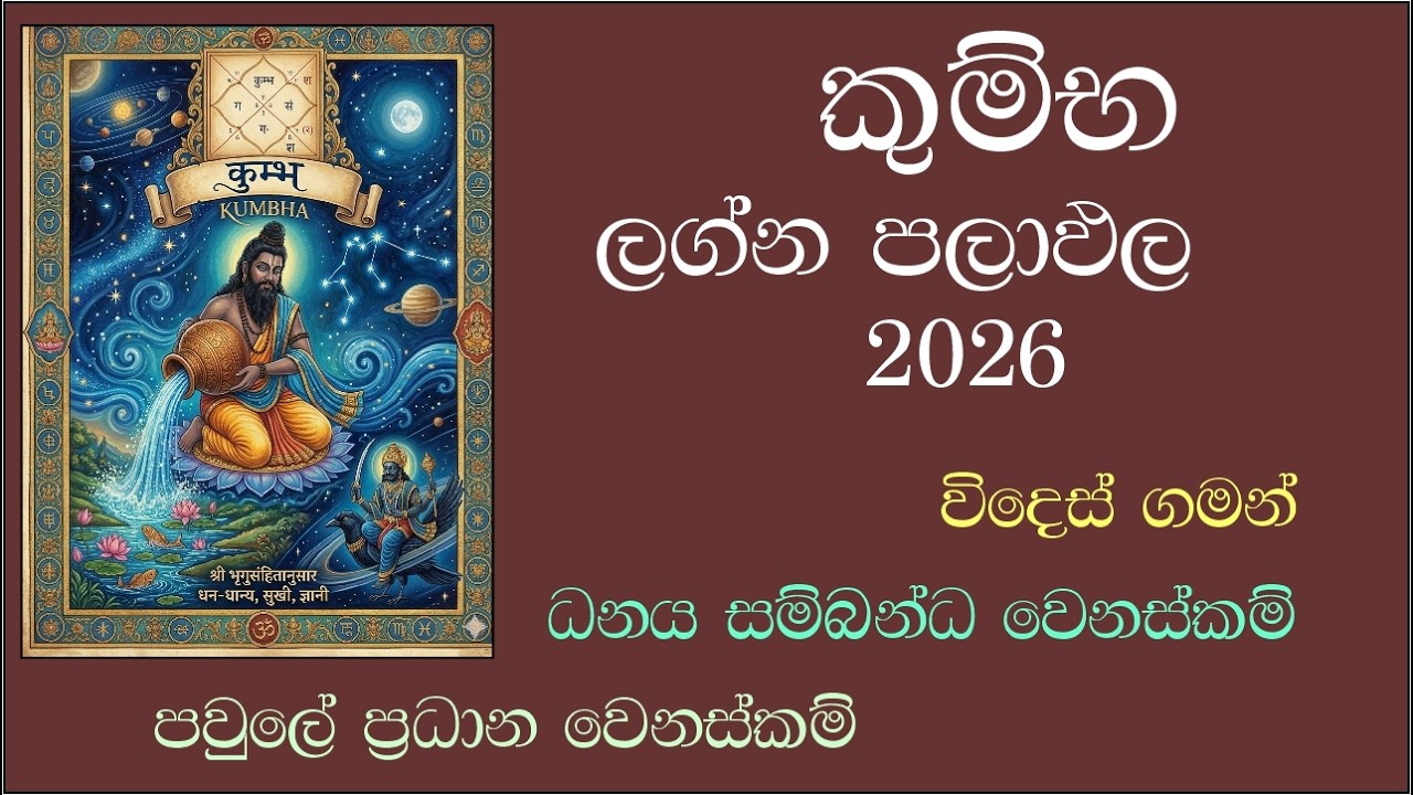 2026 කුම්භ ලග්න පලාඵල aquaris sign forecast for 2026
