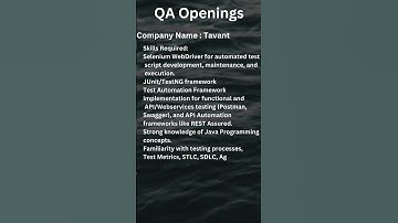 QA JOBS FOR AUTOMATION TESTER #selenium #automation #qa #ytshorts #viral #manualtesting #shortvideo