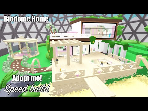 Biodome Home FULL Tour & Backyard design Speed build in Roblox Adopt me!