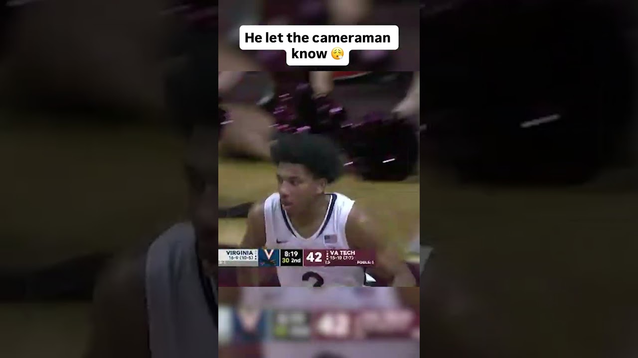 He was hyped up 🫨 #virginiacavaliers #accbasketball #collegebasketball