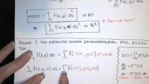 94. Line Integral of a Scalar Function, Finding Piecewise Smooth Parameterizations in 2D and 3D