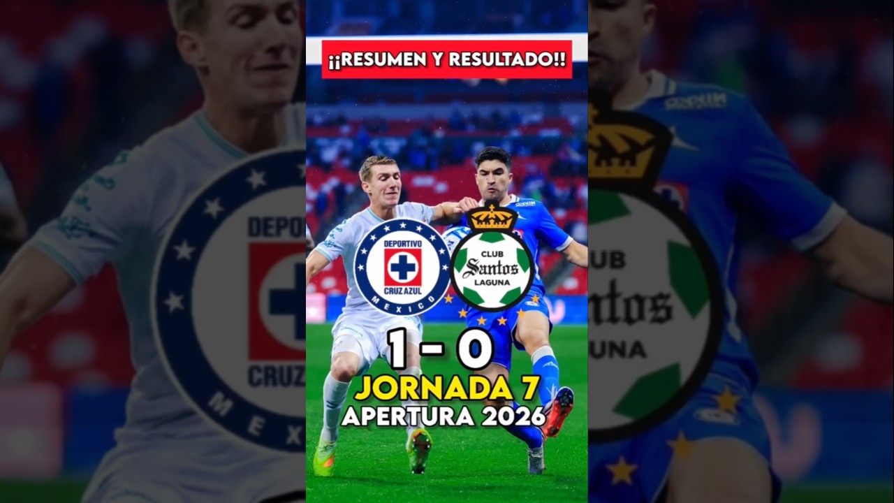 Cruz Azul vs Santos ภาพวิดีโอไฮไลท์ฟุตบอล