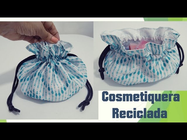 DIY - COMO HACER UN NECESER EN TELA /COSMETIQUERA REDONDO SUPER FACIL! -  TUTORIAL CON PATRONES ♡ 