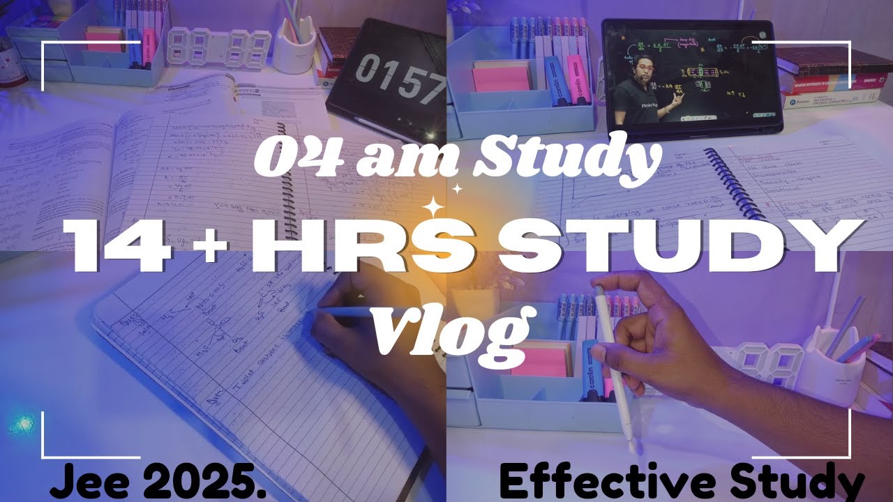 4 am Study Vlog | 14+ hrs for jee | 2025 | 