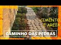 COMO FAZER..... caminho de pedras para jardim, na casa de TIJOLO ECOLÓJICO ... FAÇA VOCÊ MESMO