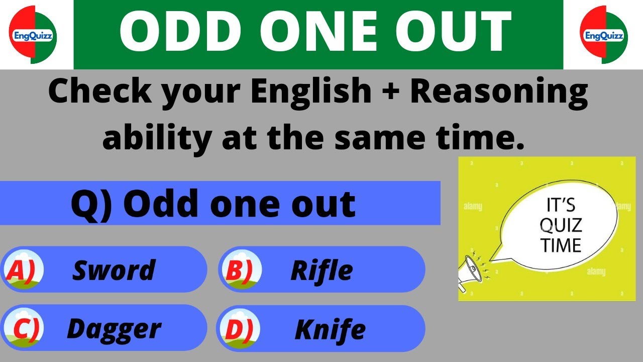 Odd one out |English vocabulary|English test|Can you score 15/15?|Engquizz