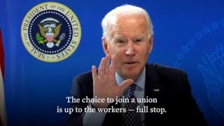 Biden Voices Support For Amazon Workers Trying To Unionize In Alabama