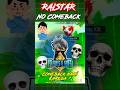 Raistar ! Comeback kabhi Nahi Karenga ? 🤯 | Raistar Comeback Video Delete ❌ | #freefire #shorts