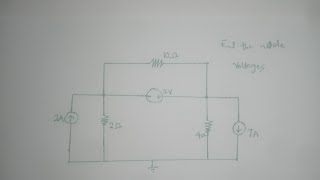 Nodal analysis - Problem 7(Using Supernodes)