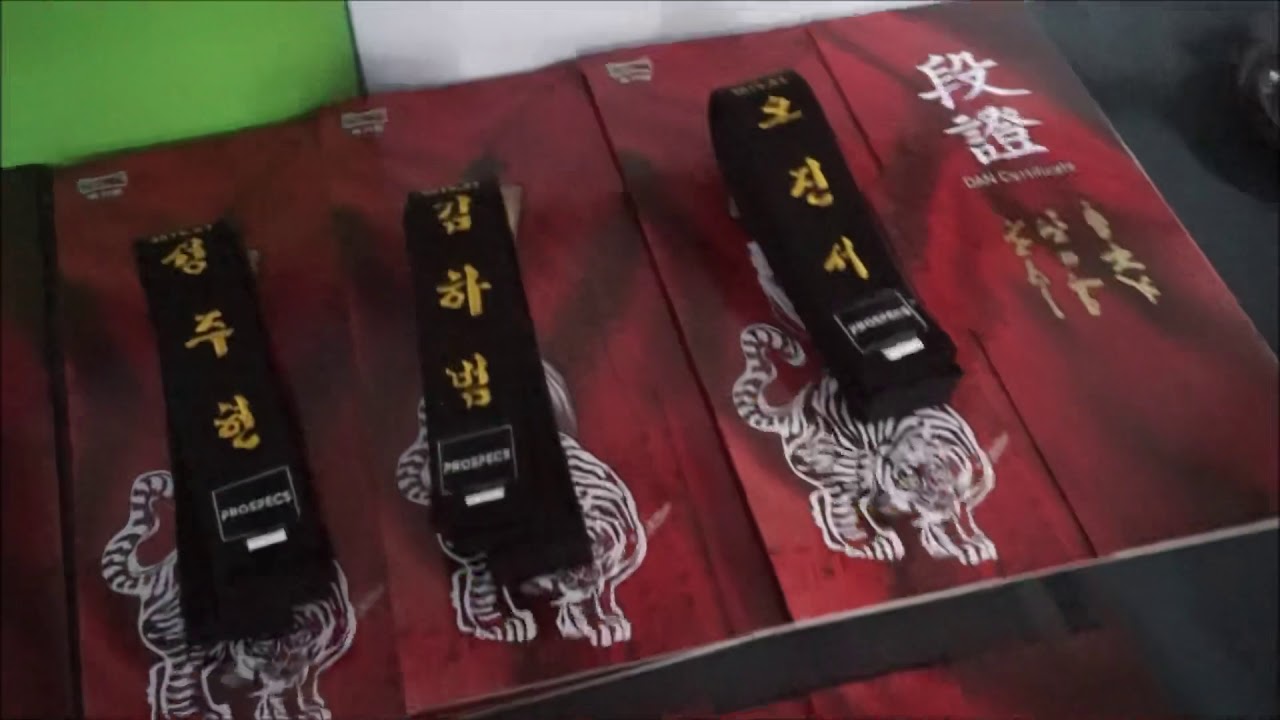 [유단자가입식] 검은띠, 품띠 합격했어요, 격파, 기본기, 품새, 발차기를 한번더, 태권도 심사 가입식 발차기 격파 재미있다 ...