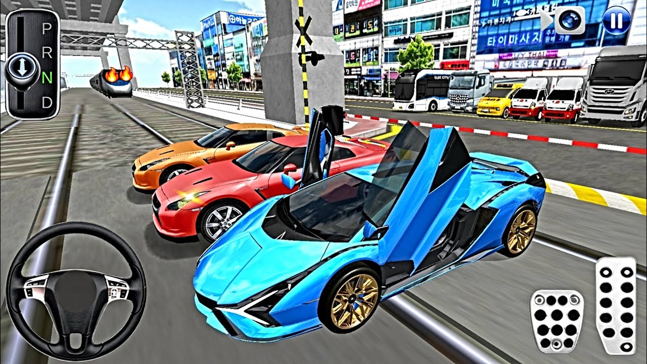 New Three Supercar vs Bullet Train - Android Gameplay 2025 - 3D Driving Class - Android ios Game