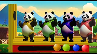 Baby shark learns colores | panda  nursery rhymes and kids song