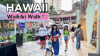 HAWAII , USA 🇺🇸 walking in Waikiki, Honolulu, Hawaii | Waikiki walking tour 4K 2024