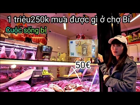 Video Thử Thách Cầm 50€ (1tr250k) Đi chợ mua được gì ở chợ... - youtube
