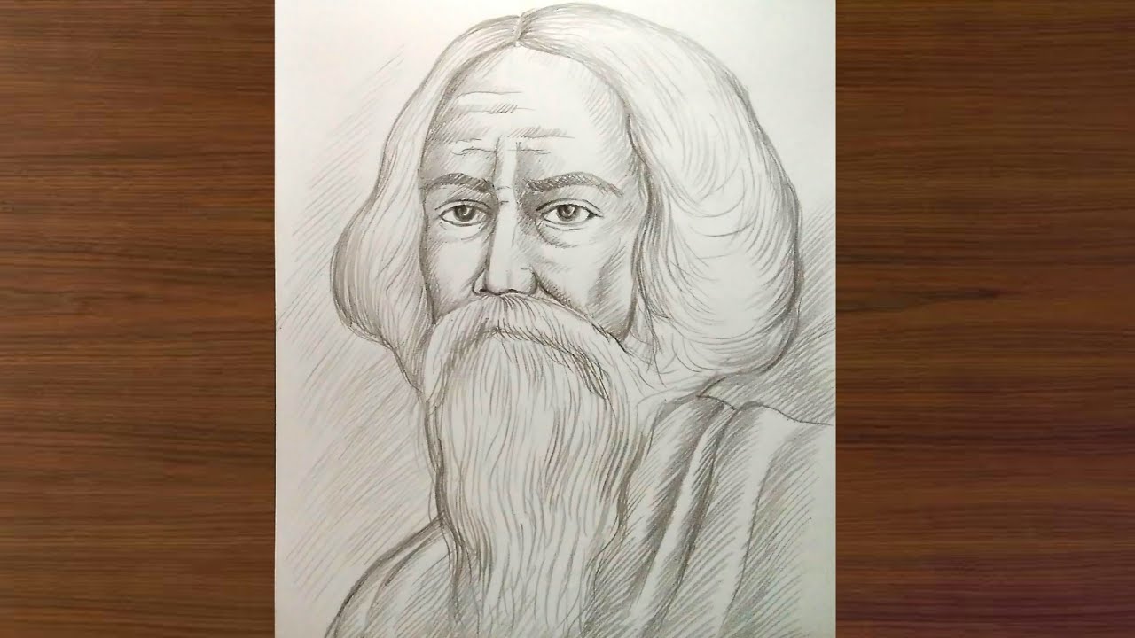 Rabindranath tagore sketch hi-res stock photography and images - Alamy