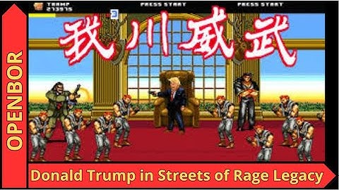 DONALD TRUMP IN STREETS OF RAGE 1  -  ( OPENBOR / 2025  ) - PLAYTHROUGH