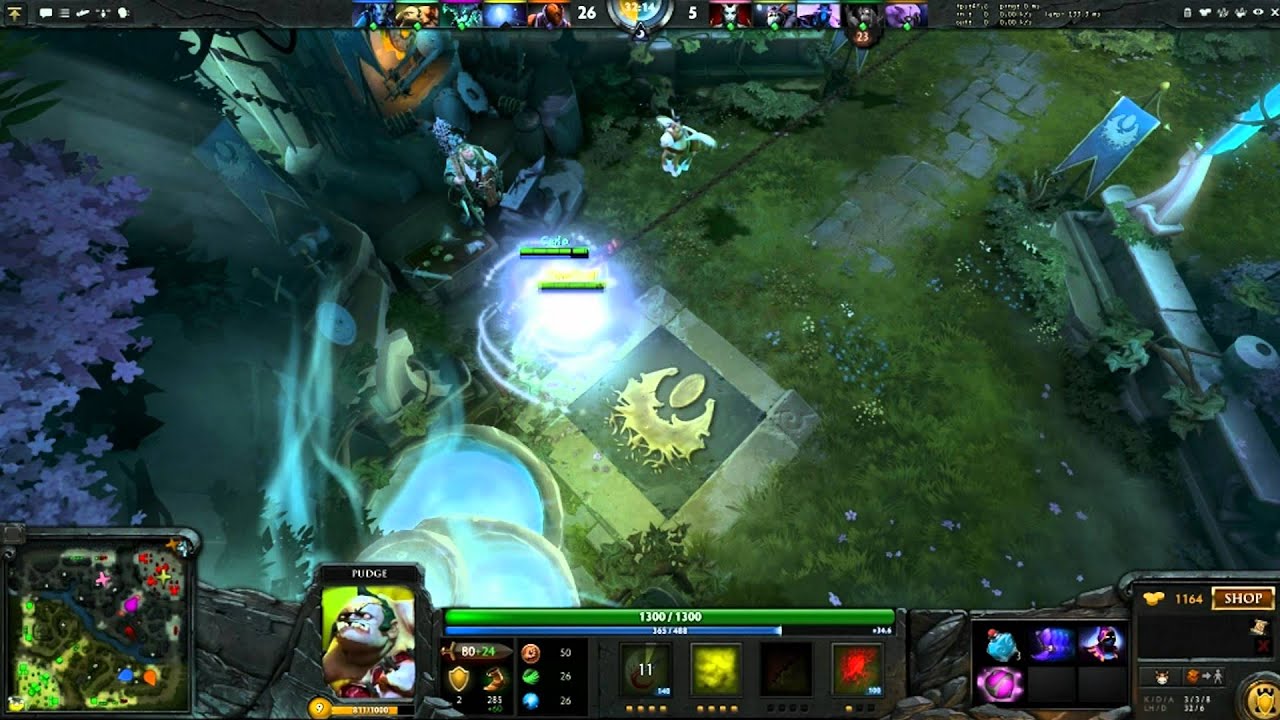 Wisp/Pudge Mega Hook - Dota 2 Beta