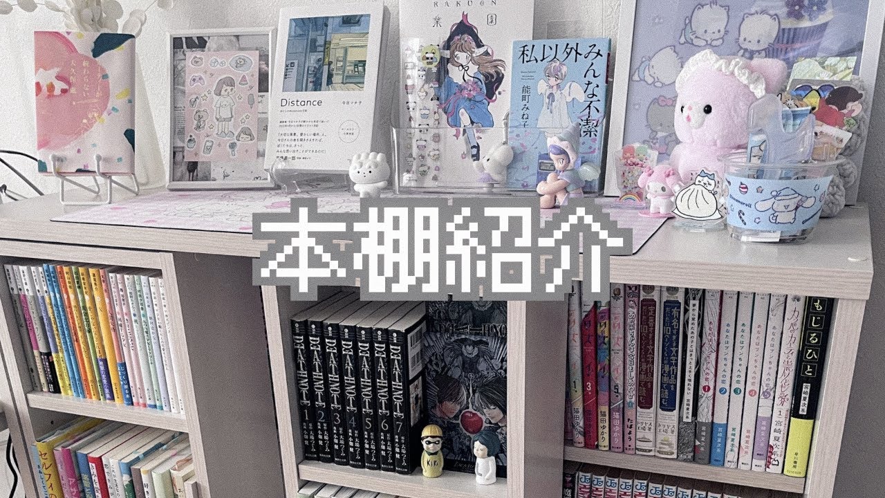 読書vlog｜本棚紹介｜小説・エッセイ・漫画
