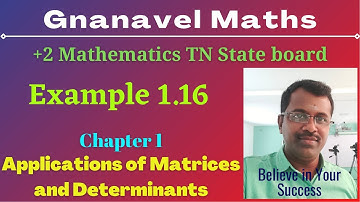 Example 1.16 /Class 12 Mathematics/TN Stateboard/Chapter 1/Applications of Matrices and Determinants