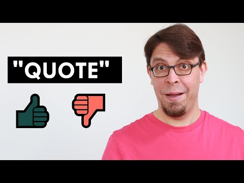 Using quotes in
