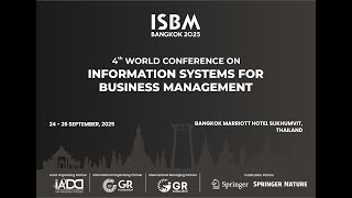 4th ISBM 2025 | Bangkok, Thailand | Technical Session 8C